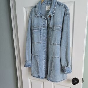 Wonderly Blue Oversized Jean Jacket